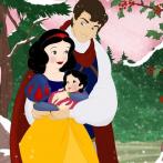 Blanche-Neige & son prince et leur petite ! 